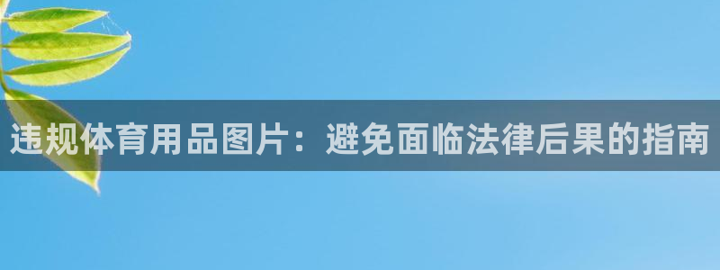 欧陆娱乐线路测速：违规体育用品图片：避免面临法律后果