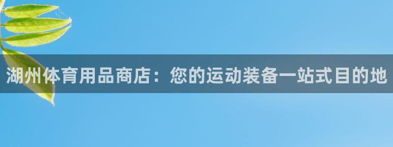 欧陆娱乐出款：湖州体育用品商店：您的运动装备一站式目